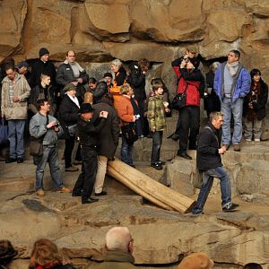 Visitors in the Alfred-Brehm-House at Berlin Tierpark