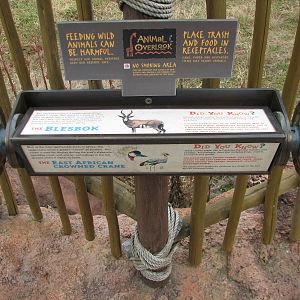 Arusha Savanna - Typical Species Identification Sign