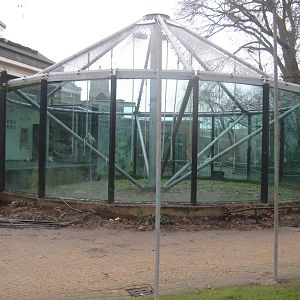 Monkey house being renovated