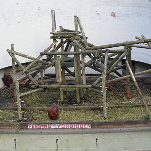 Enclosure for Bornean orangutans at Dudley Zoo, 12 February 2010