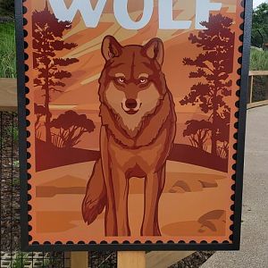 North America Trek: Mexican Wolf Signage