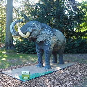 Brick Safari temporary summer event -Lego African elephant, 2023-07-08