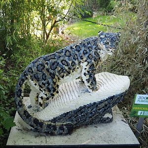 Brick Safari temporary summer event -Lego Snow leopard, 2023-07-08