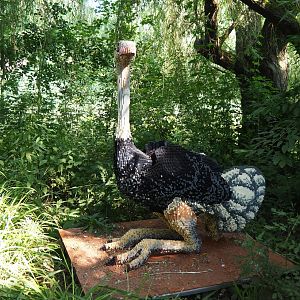 Brick Safari temporary summer event -Lego Ostrich, 2023-07-08