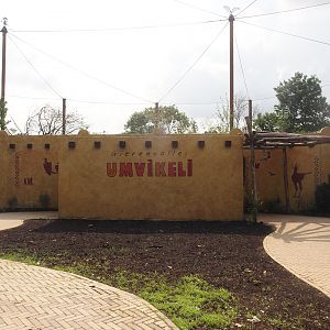 Umvikeli - New aviary for vultures, secretary birds and other African birds - Exterior of the viewing building, 2025-06-09