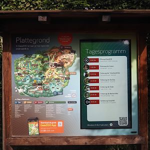 Sign with map and day program, 2024-08-21