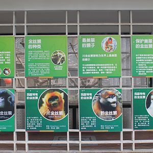 Signage for Snubnose Monkey species