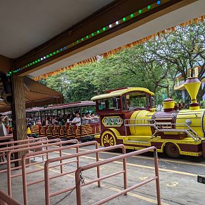 Road-train for the drive-through safari area