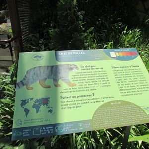 Jardin des Plantes de Paris - Signage for Pallas' cat