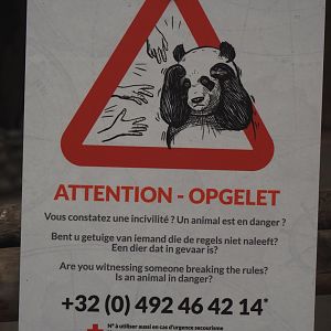 Signage with emergency number, 2024-09-17