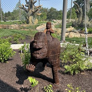 Tropical Forests- gorilla sculpture made from snares