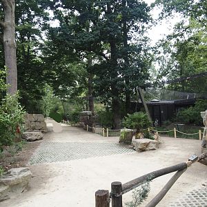 New walkway and viewing area for the new Asian woolly-necked stork aviary, 2025-07-12