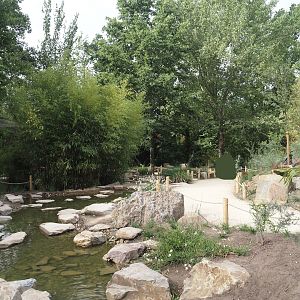 New walkway and new creek near the new Asian stork aviaries, 2025-07-12