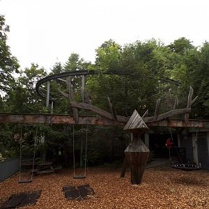 View of playpark and wildcat enclosure 9.7.25