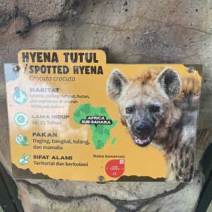 spotted hyena signage