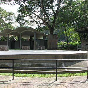 Zoo Negara Malaysia - Left side of the elephant exhibit where the shows are