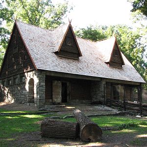 Wroclaw Zoo 2008 - Mishmi Takin house and exhibit