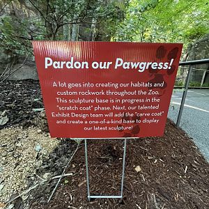 “Just Settling In” Rock Work Sign