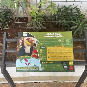 hornbill kingdom - wreathed hornbill signage - aviary park