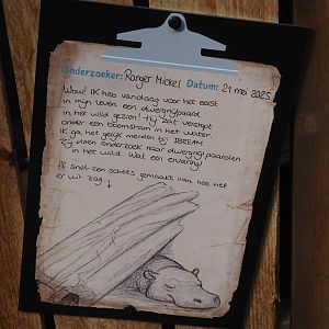 New Central African area Ngyuwe - Ranger notes sign for Pygmy hippopotamus, 2025-08-03