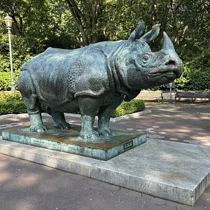 Zoo Center - Indian Rhino Statue