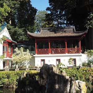 Asian small-clawed otter exhibit and Qinling golden snub-nosed monkey buildings, 2025-09-01