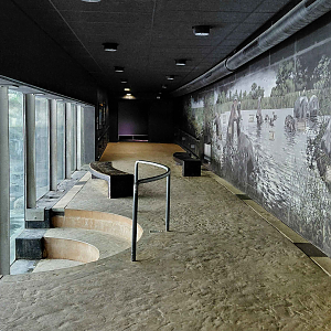 Inside the hippo house