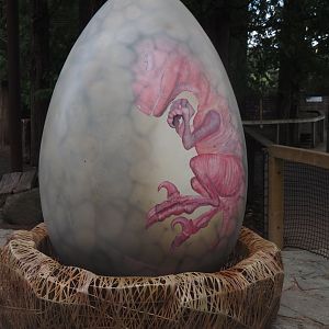 Prehi Daiza: Lands of the Past - Dinosaur embryo painting on giant egg, 2025-09-01