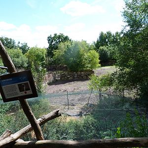 Indian rhinoceros, Blackbuck and Javan rusa exhibit with White-naped crane exhibit upfront -Zoo Plzeň (2025)