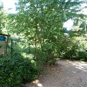 Row of aviaries at the DinoPark -Zoo Plzeň (2025)