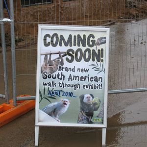 Sign for new exhibit