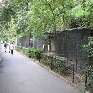 Zoo Praha - Aviaries close to the zoo entrance