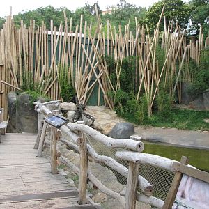 Zoo Praha - Entrance to the Gavial Pavilion and part of outside enclosure