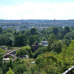 View of Praha past the polar bears -Zoo Praha (2025)
