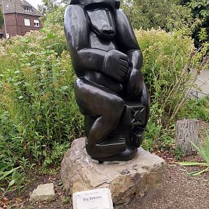 Baboon sculpture