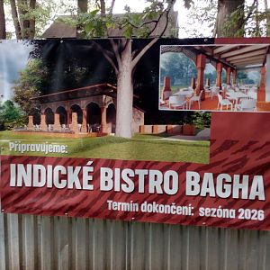 Construction sign of new Indian bistro-9/25