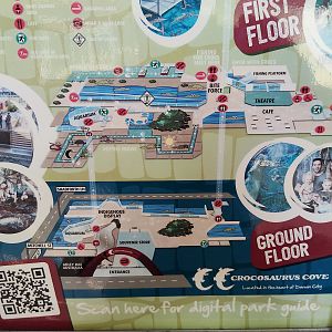 Map on wall, Crocosaurus Cove