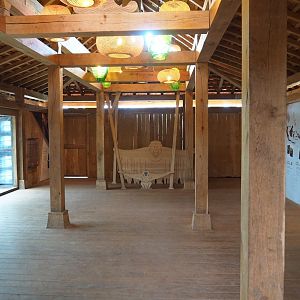 Viewing area for the first Sumatran orangutan indoor exhibit, 2024-03-04