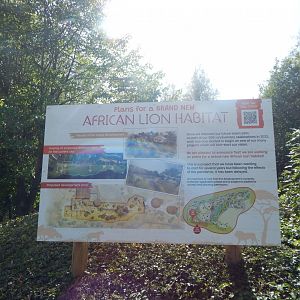 Sign for forthcoming African lion habitat 110925