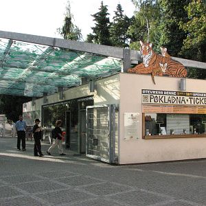 Zoo Praha - Entrance to Prague Zoo in the afternoon