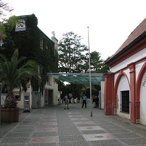 Zoo Praha - Entrance to Prague Zoo from a distance