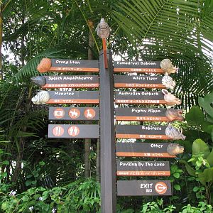 Singapore Zoo 2008 - Excellent signpost in Singapore Zoo