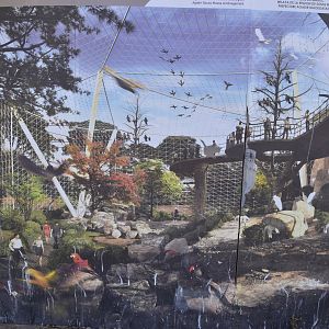 Impressions on banner outside the zoo