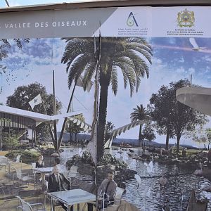 Impressions on banner outside the zoo