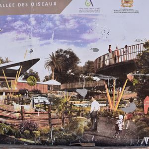 Impressions on banner outside the zoo