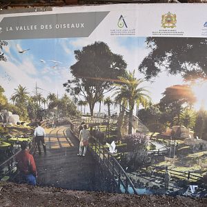 Impressions on banner outside the zoo