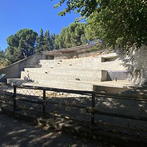 Side view of Barbary sheep enclosure