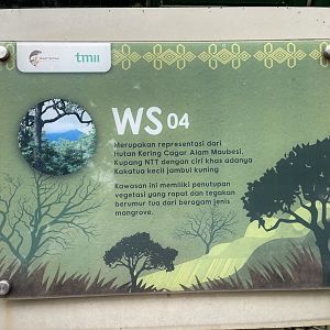 wallacea & sahul - aviary no. 4 signage - taman burung