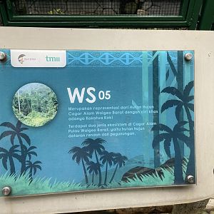 wallacea & sahul - aviary no. 5 signage - taman burung