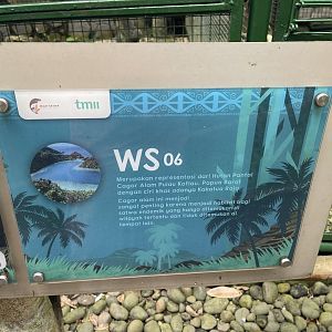 wallacea & sahul - aviary no. 6 signage - taman burung
